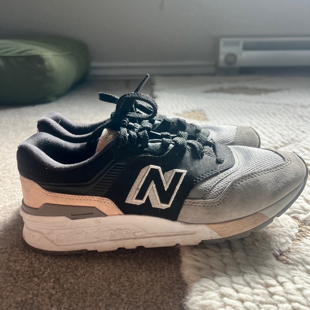 New Balance Kids' Black and Gray Sneakers